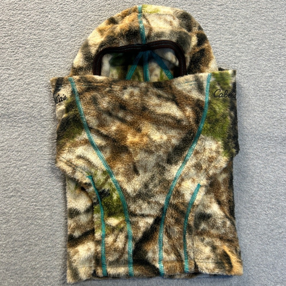 Cabela's Adult Camo Fleece Balaclava Hood Neck Gaiter Face Mask Hunting Winter